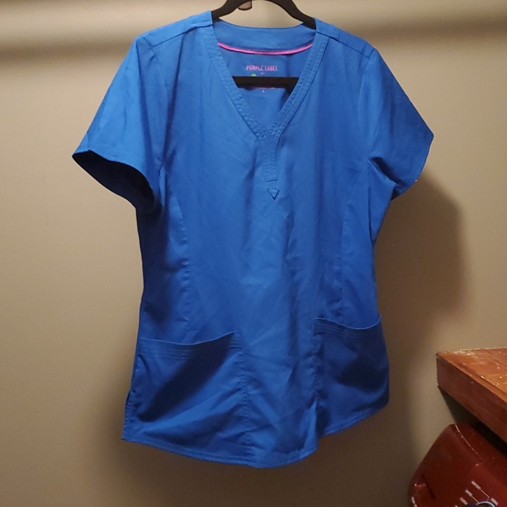 Healing Hands Purple Label Royal Blue Scrub Top